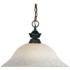Sawyer 16"W Olde Bronze Pendant Light with White Mottle Glass