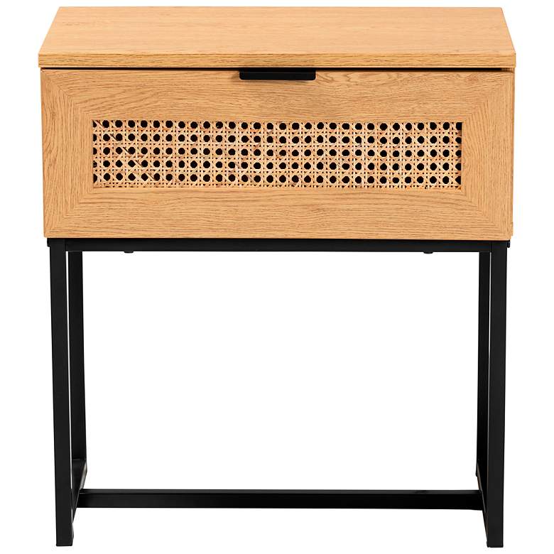 Image 7 Sawyer 19 3/4 inch Wide Oak Brown 1-Drawer End Table more views
