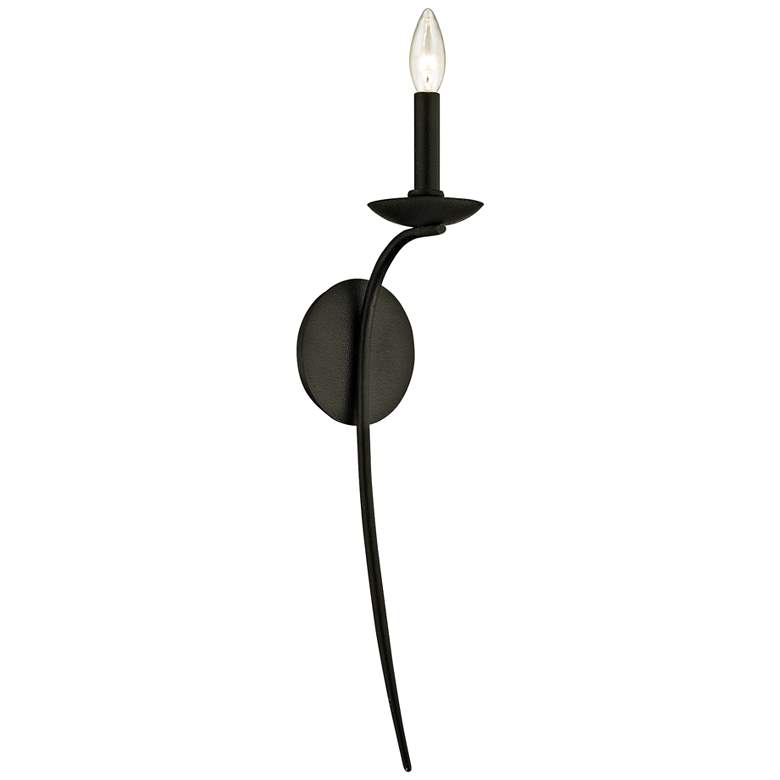 Image 1 Sawyer 26 1/2 inch High Forged Iron Candle Style Wall Sconce
