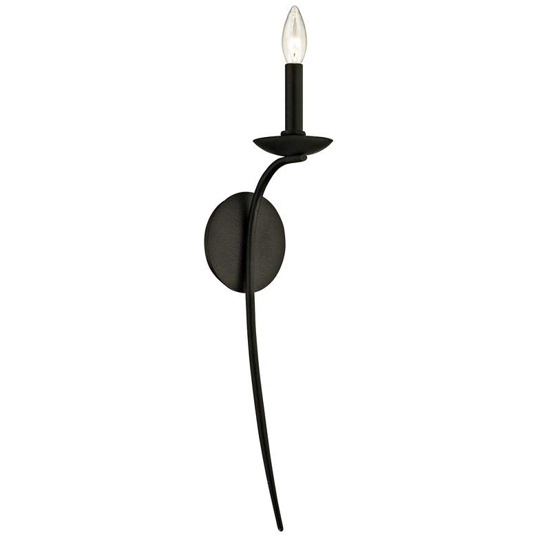 Image 1 Sawyer 26 1/2" High Forged Iron Candle Style Wall Sconce