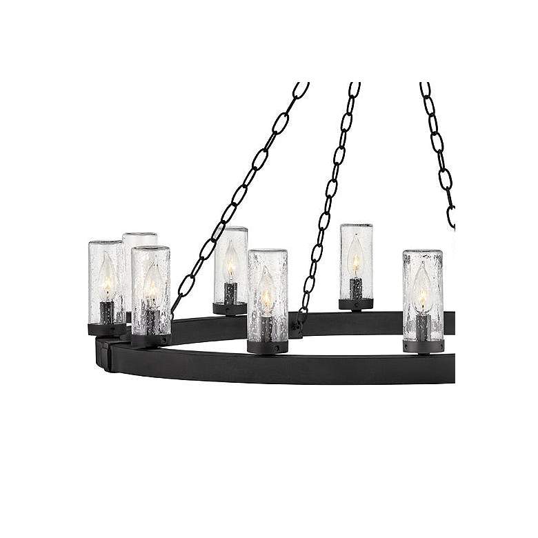 Image 3 Sawyer 28 1/2"H Black 12-Light Ring Outdoor Hanging Light more views