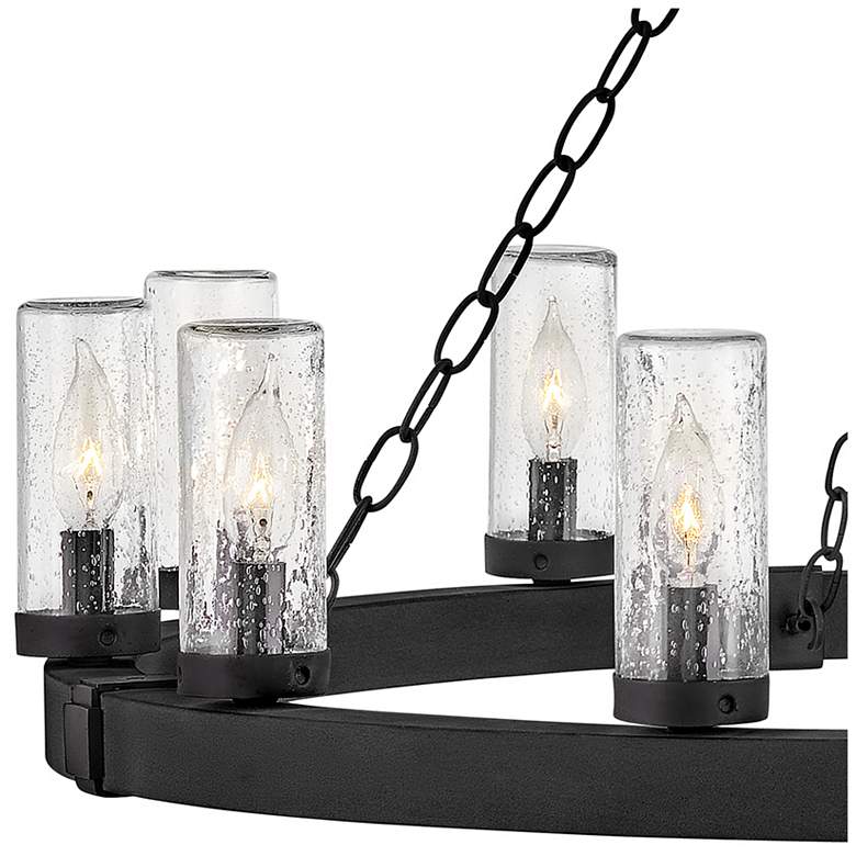 Image 5 Sawyer 28 1/2"H Black 12-Light Ring Outdoor Hanging Light more views