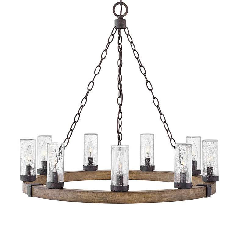 Image 2 Sawyer 30" High Sequoia 9-Light LED Outdoor Hanging Light more views