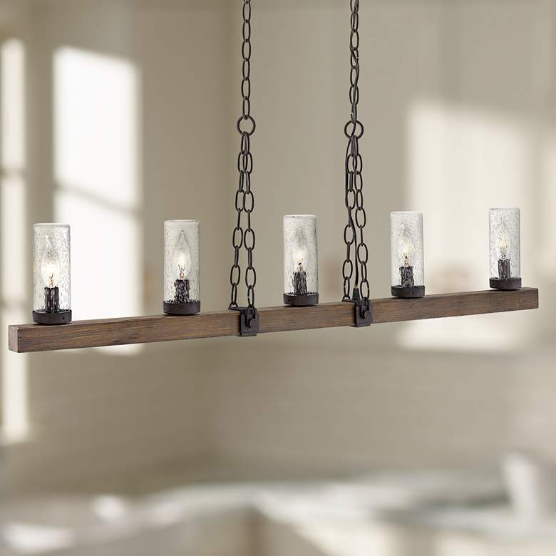 Image 1 Sawyer 42" Wide Sequoia Outdoor Kitchen Island Light Pendant
