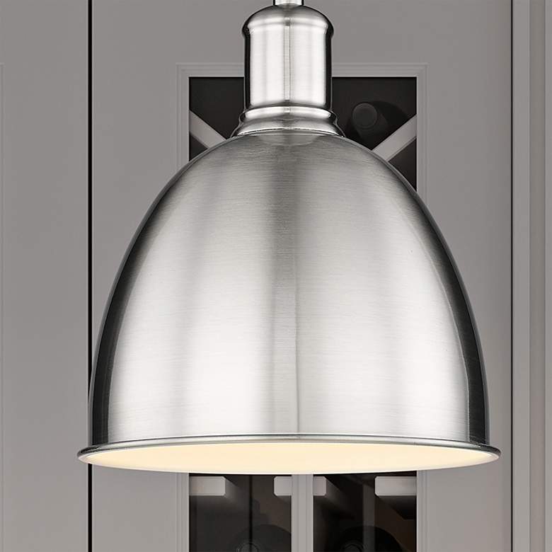 Image 2 Sawyer 8 1/4" Wide Brushed Nickel Dome Mini Pendant