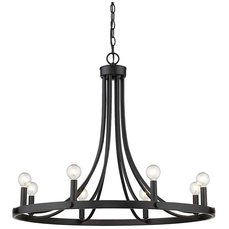 Image 1 Sawyer 8-Light Matte Black Chandelier