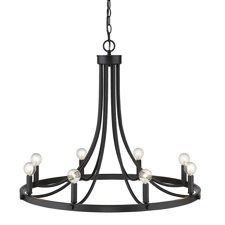Image 4 Sawyer 8-Light Matte Black Chandelier more views