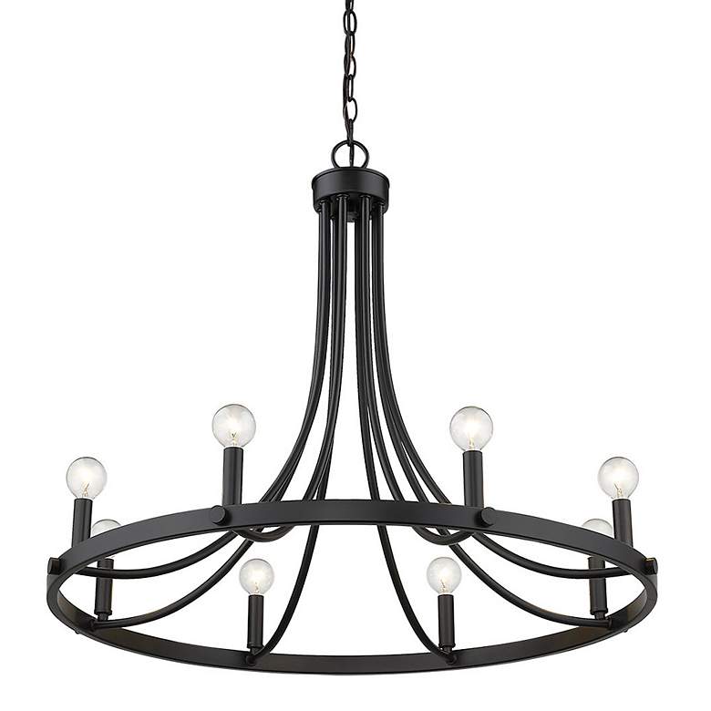 Image 7 Sawyer 8-Light Matte Black Chandelier more views