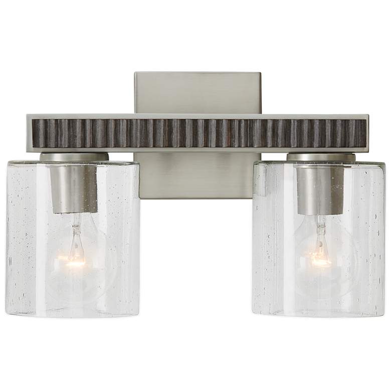 Image 2 Sawyer 9 1/4 inchH Matte Nickel Carbon Gray 2-Light Wall Sconce