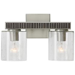 Sawyer 9 1/4&quot;H Matte Nickel Carbon Gray 2-Light Wall Sconce