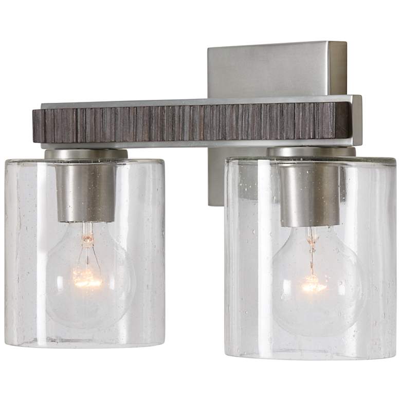 Image 4 Sawyer 9 1/4 inchH Matte Nickel Carbon Gray 2-Light Wall Sconce more views