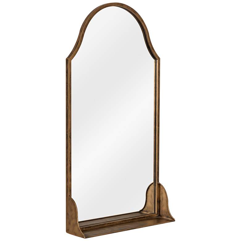Image 4 Sawyer Antique Bronze 20" x 38" Wall Mirror with Shelf more views