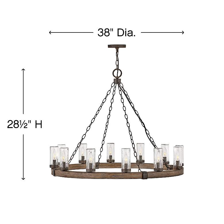 Image 3 Sawyer Large 38 inch Wide Single Tier 12-Light Chandelier more views