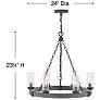 4_Sawyer Medium Single Tier 12v 24" Wide 6-Light Chandelier more views