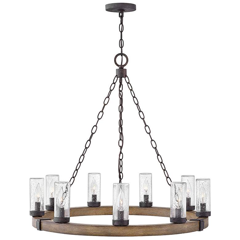 Image 1 Sawyer Medium Single Tier 12v 24" Wide 6-Light Chandelier