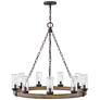 2_Sawyer Medium Single Tier 12v 24" Wide 6-Light Chandelier more views