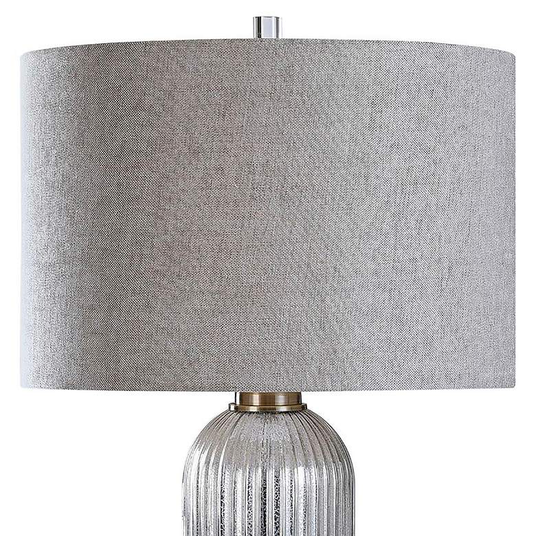 Image 2 Sawyer Table Lamp - Mercury Finish With Crystal Base - Hardback Shade more views