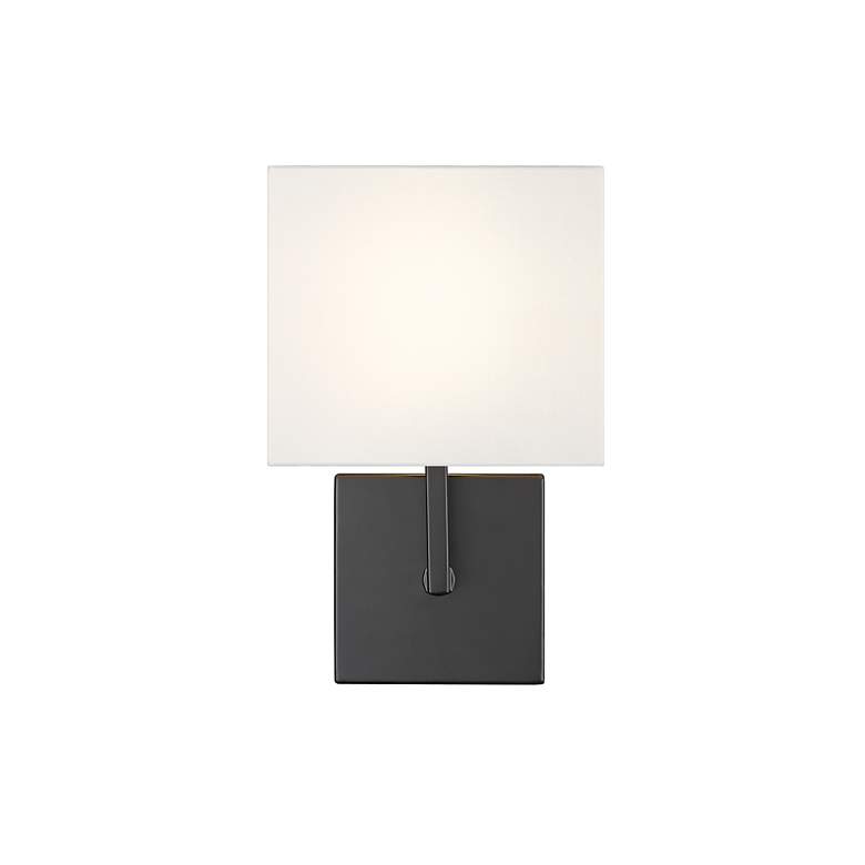 Image 5 Saxon 11 1/4" High Matte Black Wall Sconce more views