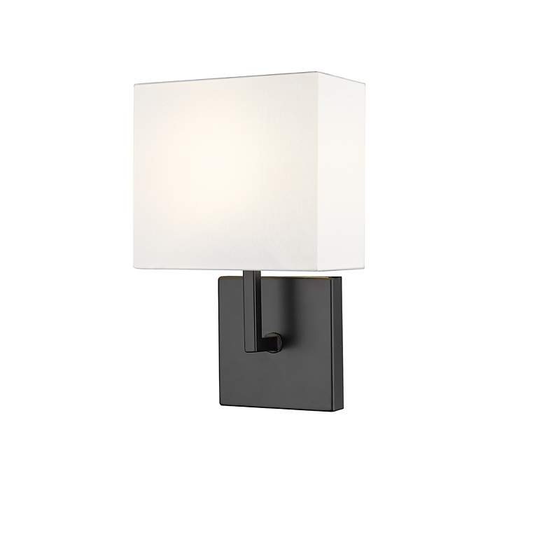 Image 6 Saxon 11 1/4" High Matte Black Wall Sconce more views