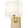 Saxon 11 1/4" High Olde Brass Wall Sconce