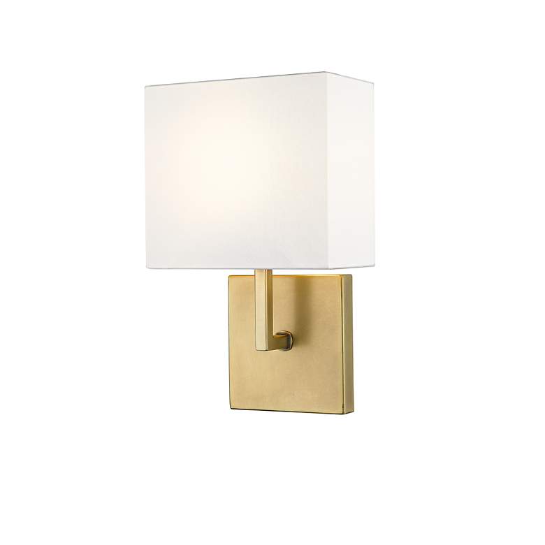 Image 5 Saxon 11 1/4" High Rubbed Brass Wall Sconce more views