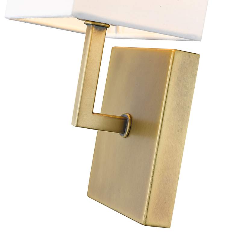 Image 6 Saxon 11 1/4" High Rubbed Brass Wall Sconce more views
