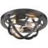 Saxon 14" Wide Aged Bronze Metal 2-Light Ceiling Light