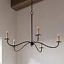 1_Saxon 33 1/4" Wide Zanzibar Black 5-Light Chandelier
