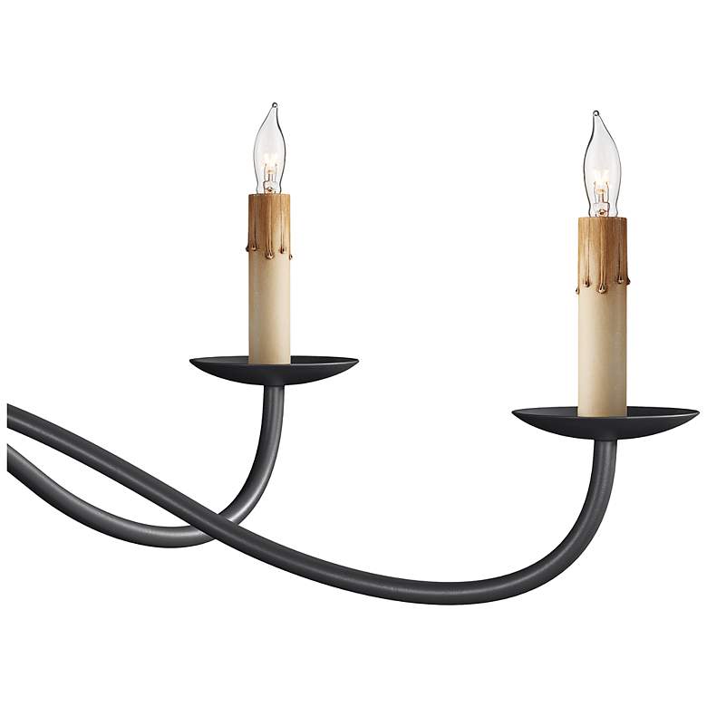 Image 3 Saxon 33 1/4" Wide Zanzibar Black 5-Light Chandelier more views