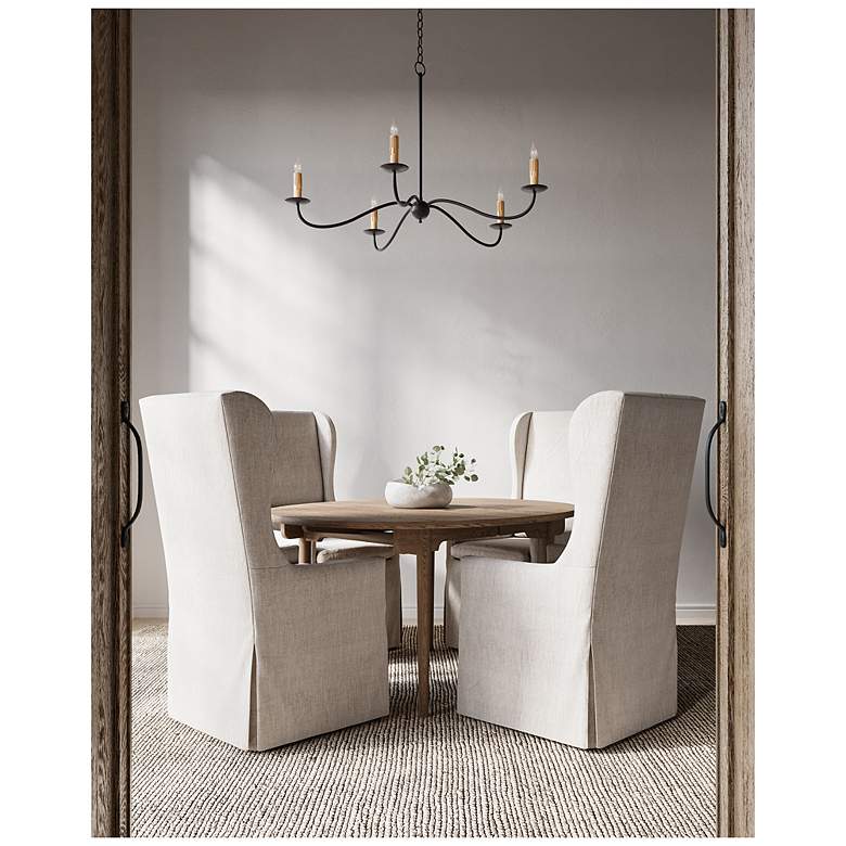 Image 5 Saxon 33 1/4" Wide Zanzibar Black 5-Light Chandelier more views