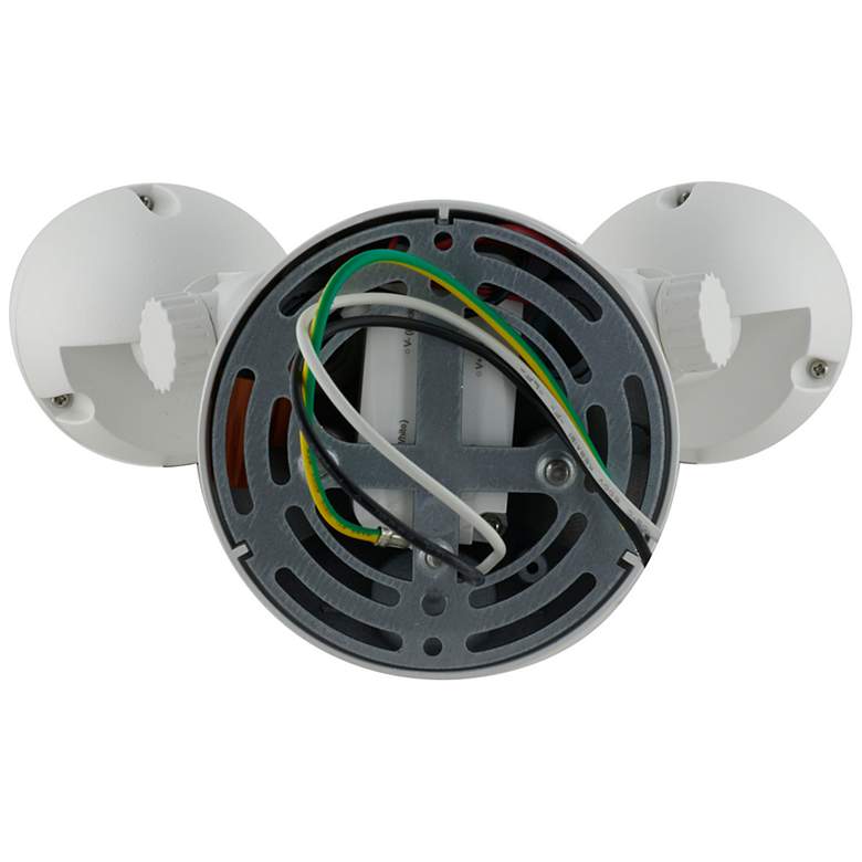 Image 3 Saxon 4 1/2" High White Dual-Head LED Outdoor Security Light more views