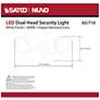 Saxon 4 1/2" High White Dual-Head LED Outdoor Security Light