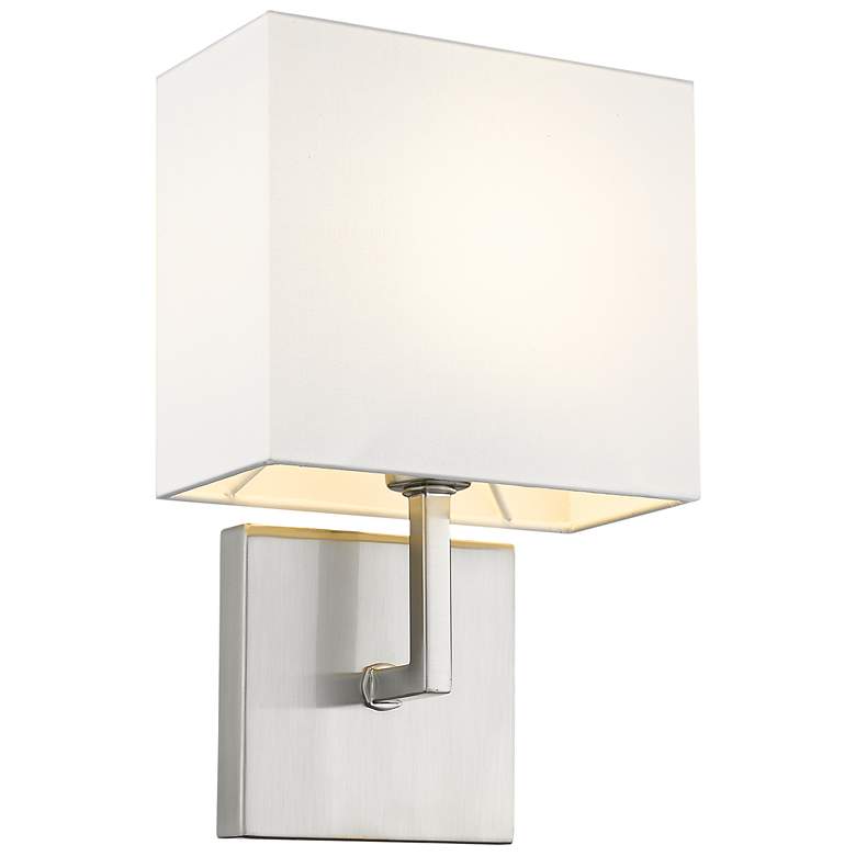 Image 1 Saxon by Z-Lite Brushed Nickel 1 Light Wall Sconce