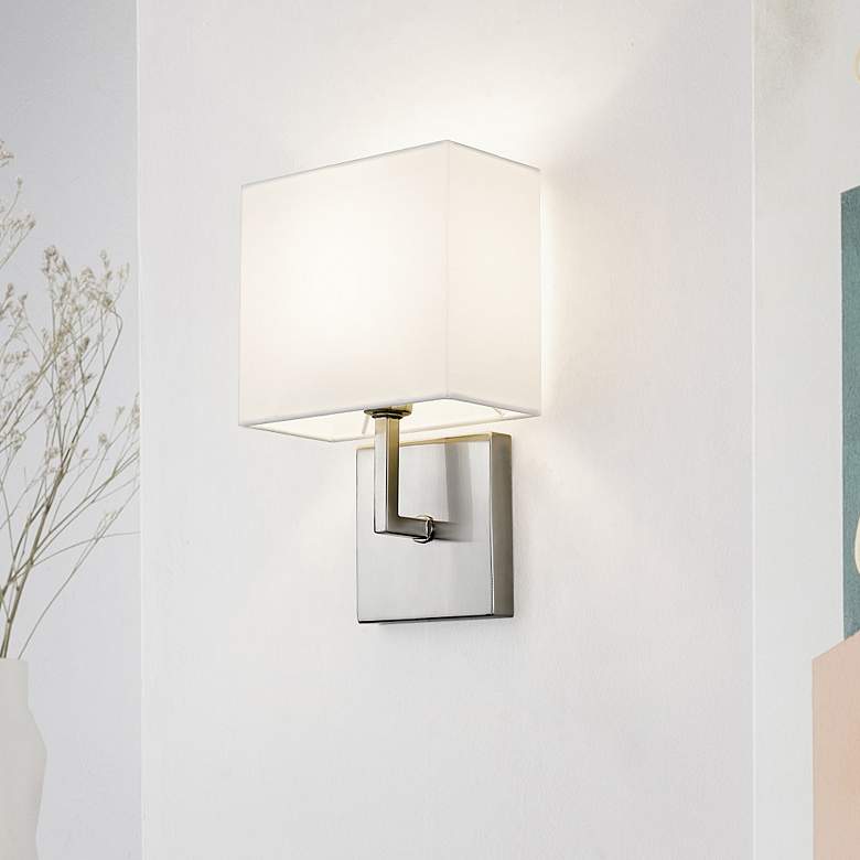 Image 1 Saxon by Z-Lite Brushed Nickel 1 Light Wall Sconce