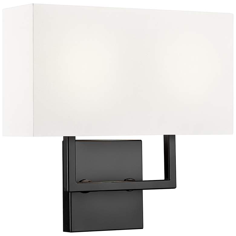 Image 1 Saxon by Z-Lite Matte Black 4 inch 2 Light Wall Sconce