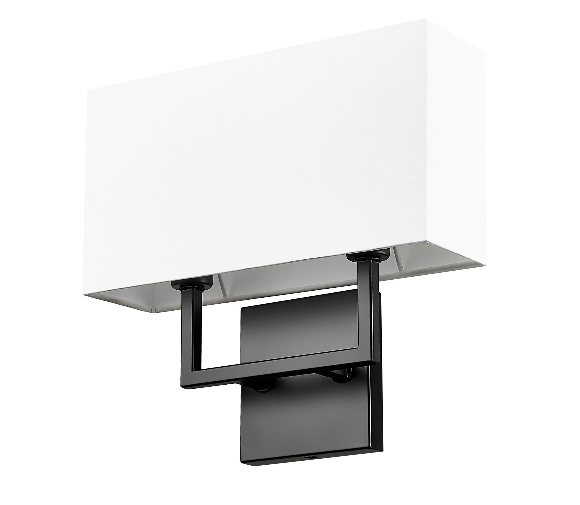 Image 7 Saxon by Z-Lite Matte Black 4 inch 2 Light Wall Sconce more views