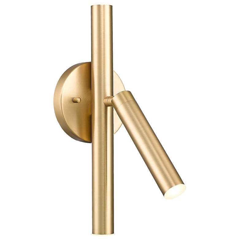 Image 1 Saxon by Z-Lite Modern Gold 4 inch 3 LightWall Sconce