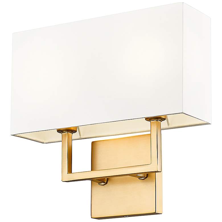 Image 5 Saxon by Z-Lite Olde Brass 4 inch 2 Light Wall Sconce more views