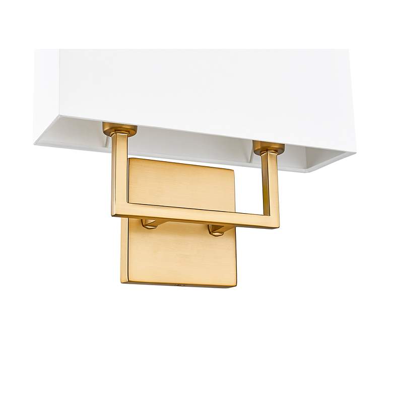 Image 7 Saxon by Z-Lite Olde Brass 4 inch 2 Light Wall Sconce more views