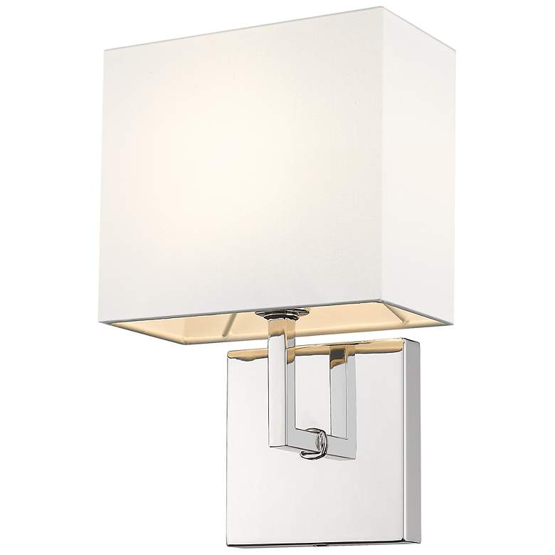Image 2 Saxon by Z-Lite Polished Nickel 1 Light Wall Sconce