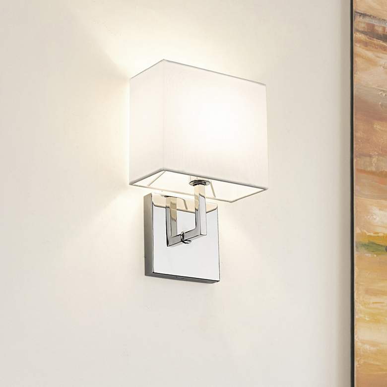 Image 1 Saxon by Z-Lite Polished Nickel 1 Light Wall Sconce