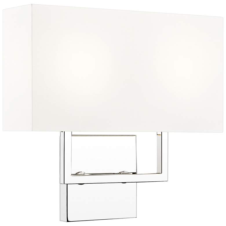Image 1 Saxon by Z-Lite Polished Nickel 4 inch 2 Light Wall Sconce