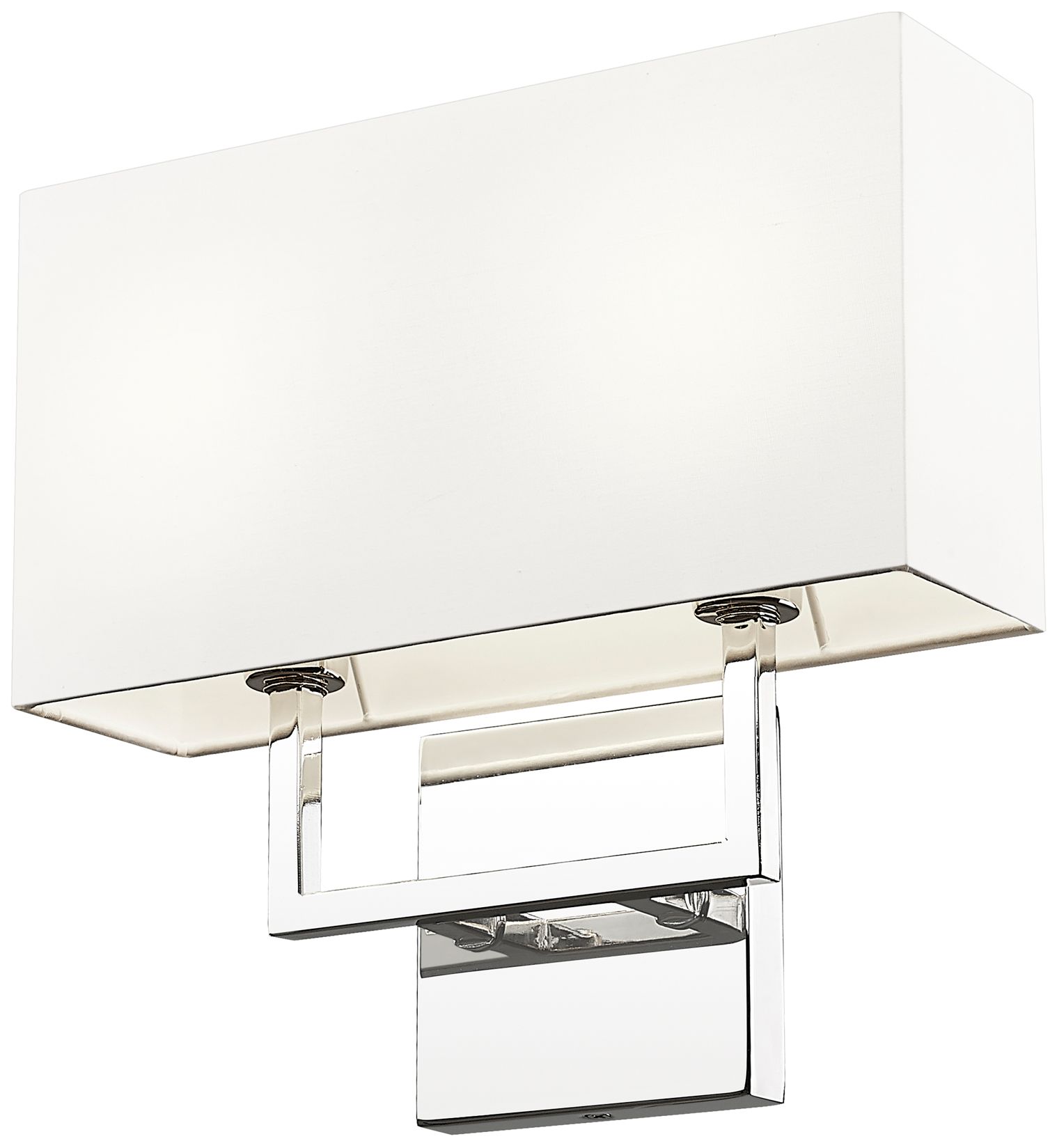 Image 4 Saxon by Z-Lite Polished Nickel 4 inch 2 Light Wall Sconce more views