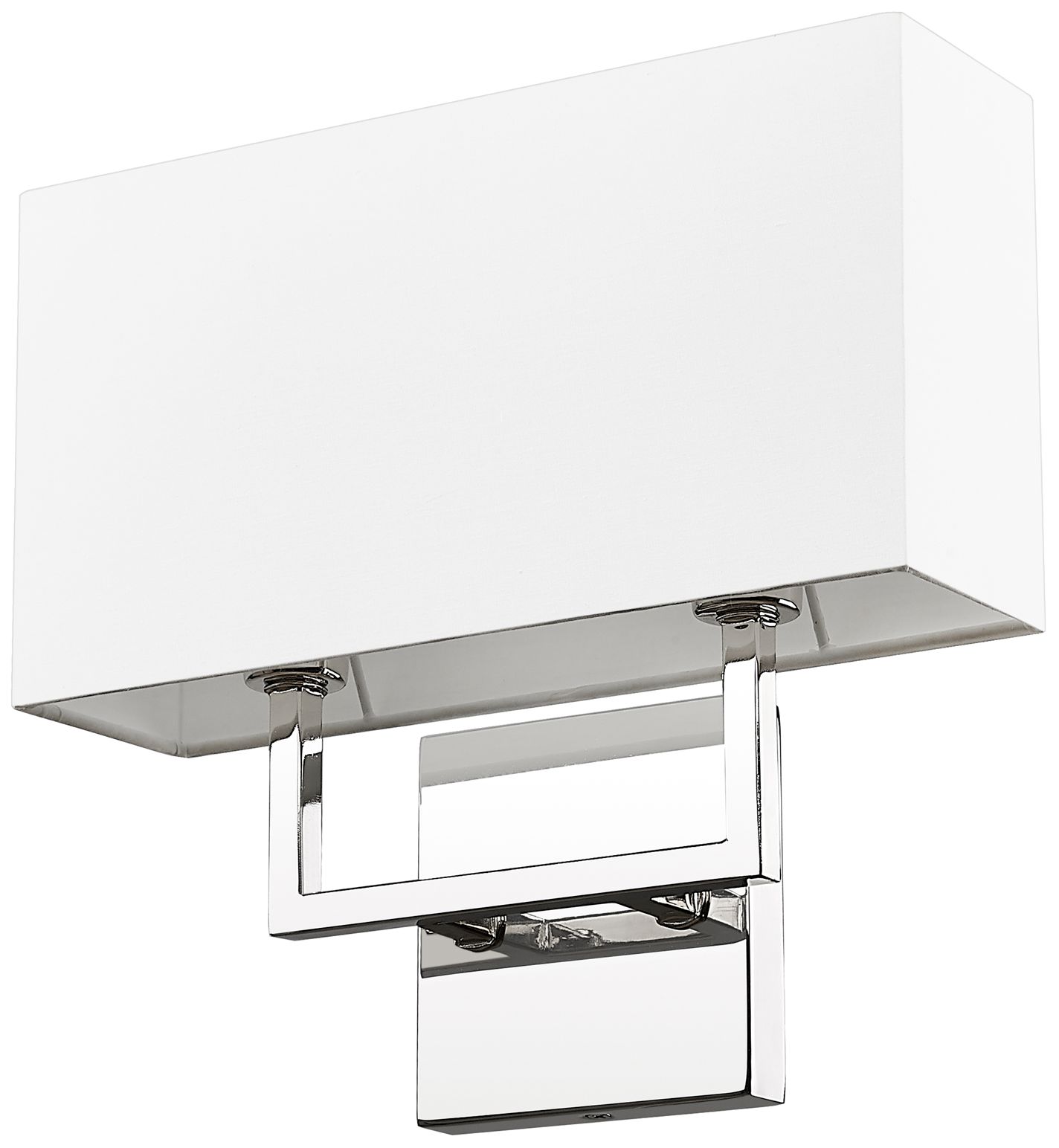 Image 7 Saxon by Z-Lite Polished Nickel 4 inch 2 Light Wall Sconce more views