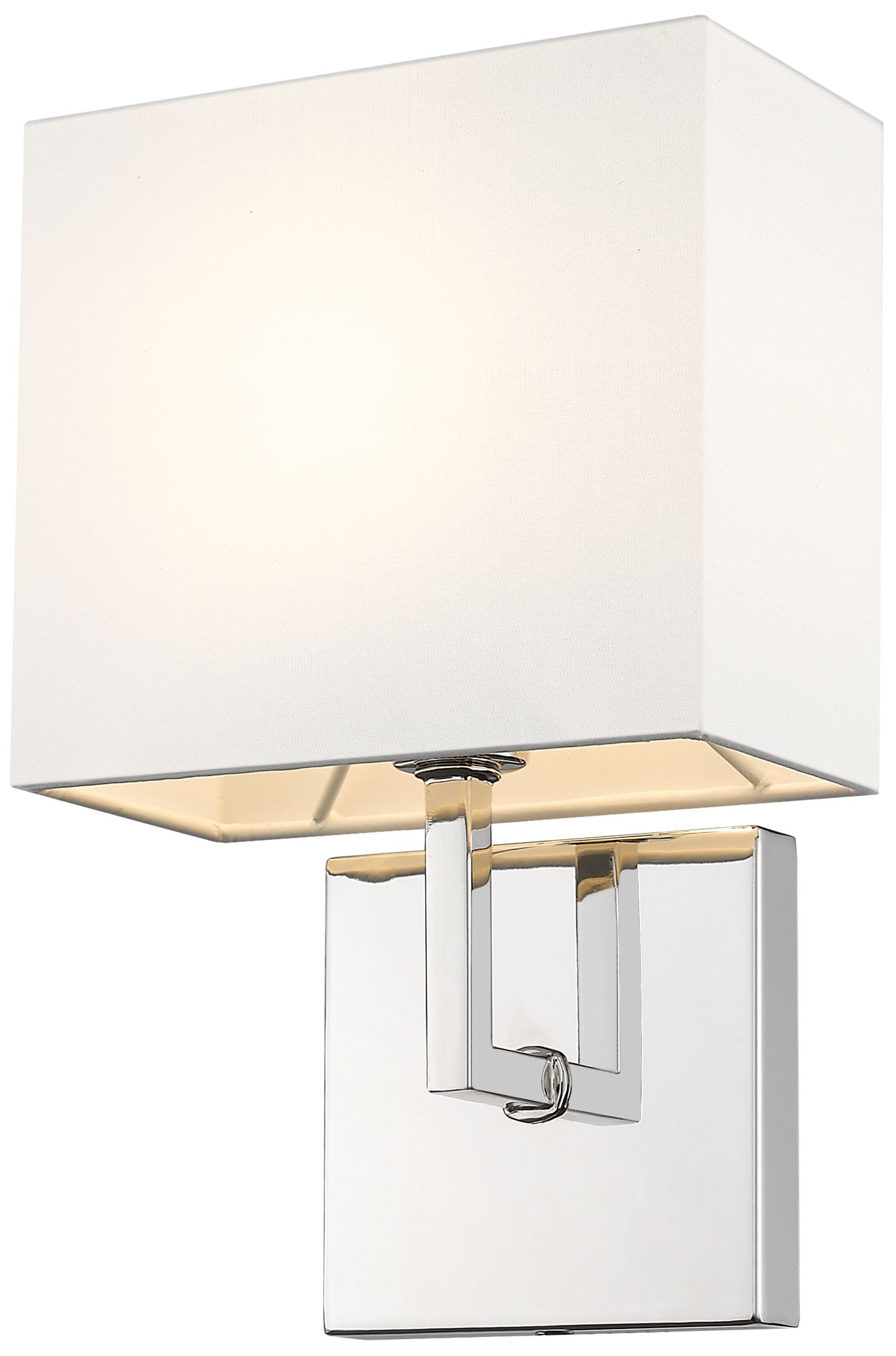 Image 2 Saxon by Z-Lite Polished Nickel 7 inch 1 Light Wall Sconce