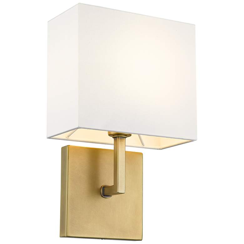Image 1 Saxon by Z-Lite Rubbed Brass 1 Light Wall Sconce