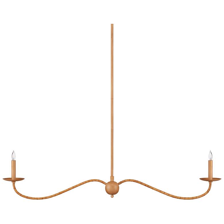 Image 2 Saxon Rattan Linear Chandelier more views