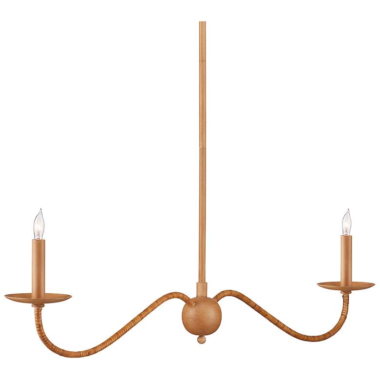 Image 3 Saxon Rattan Linear Chandelier more views