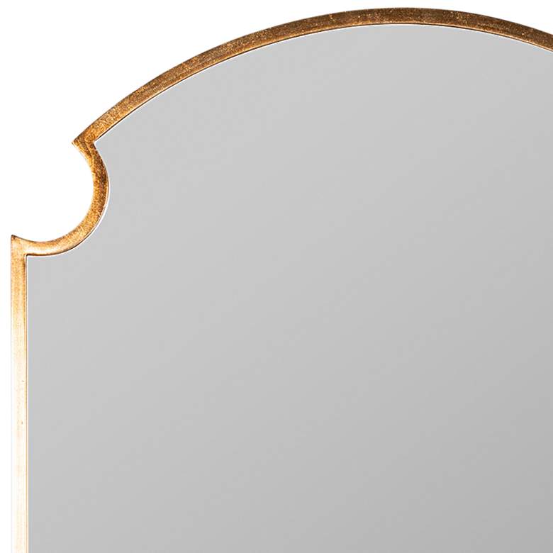 Image 3 Saxton Gold 27 3/4 inch x 42 inch Arched Rectangular Wall Mirror more views