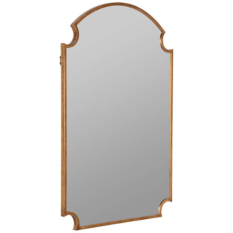 Image 5 Saxton Gold 27 3/4 inch x 42 inch Arched Rectangular Wall Mirror more views